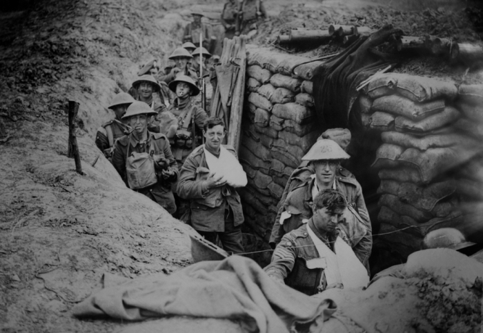 Soldiers in a trench